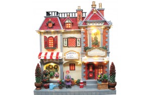 Χριστουγεννιάτικο σπιτάκι Garden Supplies με ενσωματωμένο φωτισμό και μουσική 20x9x23 εκ