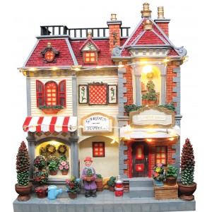 Χριστουγεννιάτικο σπιτάκι Garden Supplies με ενσωματωμένο φωτισμό και μουσική 20x9x23 εκ