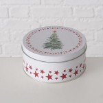 Χριστουγεννιάτικα μεταλλικά κουτιά αποθήκευσης σε λευκή απόχρωση με σχέδιο στολισμένο δέντρο σετ τριών τεμαχίων Χριστουγεννιάτικα μεταλλικά κουτιά αποθήκευσης σε λευκή απόχρωση με σχέδιο στολισμένο δέντρο σετ τριών τεμαχίων