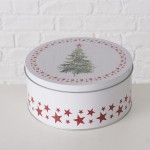Χριστουγεννιάτικα μεταλλικά κουτιά αποθήκευσης σε λευκή απόχρωση με σχέδιο στολισμένο δέντρο σετ τριών τεμαχίων Χριστουγεννιάτικα μεταλλικά κουτιά αποθήκευσης σε λευκή απόχρωση με σχέδιο στολισμένο δέντρο σετ τριών τεμαχίων
