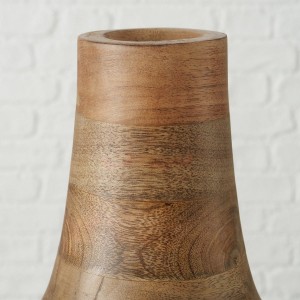 Posha διακοσμητικό βάζο από ξύλο μάνγκο σε φυσική απόχρωση 17x25 εκ