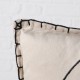 Διακοσμητικό μαξιλάρι Ladyna λευκό με μαύρο περίγραμμα προσώπων 60x40x15 εκ