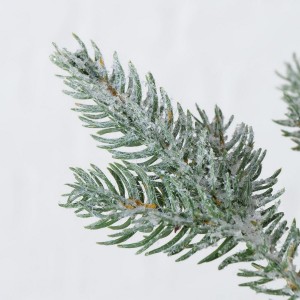 Χριστουγεννιάτικο δεντράκι χιονισμένο σε πράσινο χρώμα με γλαστράκι και full plastic φύλλωμα ύψους 80 εκ