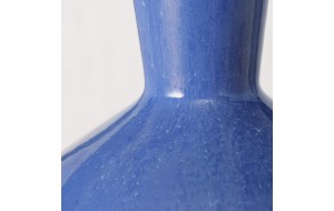 Elikia κεραμικό διακοσμητικό βάζο σε μπλε χρώμα 16x37 εκ