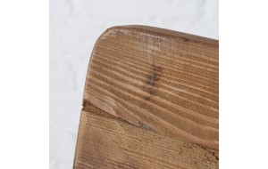 Larson πολυθρόνα από ανακυκλωμένο ξύλο σε φυσική απόχρωση με γκρι βαμβακερό μαξιλάρι 88x97x75 εκ