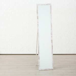 Επιδαπέδιος καθρέπτης με πλαίσιο από mdf σε λευκή απόχρωση 34x155 εκ