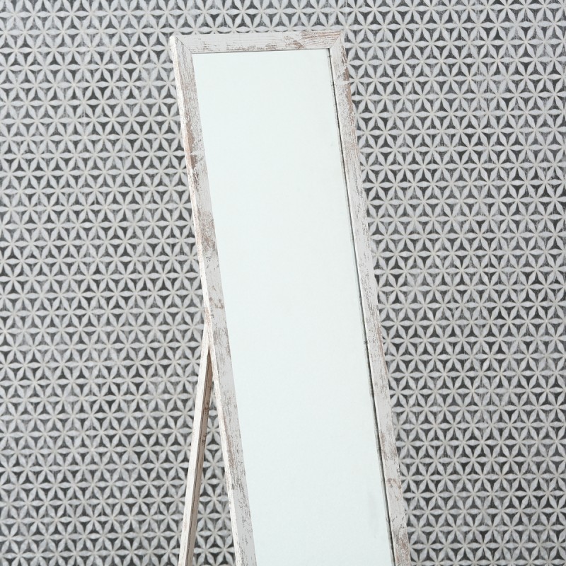 Επιδαπέδιος καθρέπτης με πλαίσιο από mdf σε λευκή απόχρωση 34x155 εκ