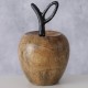 Onema ξύλινο επιτραπέζιο διακοσμητικό μήλο από ξύλο μάνγκο 8x13 εκ
