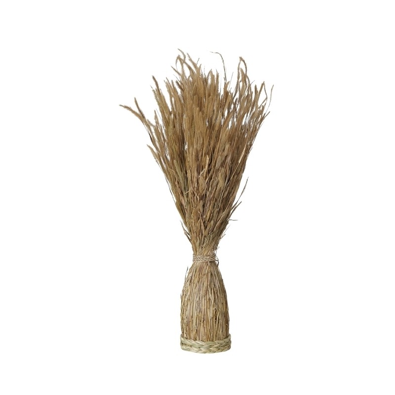 Διακοσμητικό μπουκέτο από στάχυα με φυσικό seagrass 13x70 εκ