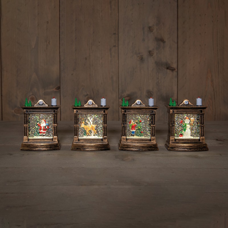 TZAKI 4/ASS ΝΕΡΟΥ ΜΕ GLITTER LED ΘΕΡΜΟ ΛΕΥΚΟ 8,5X11,5CM  ΜΠΑΤΑΡΙΑΣ 2XAAA
