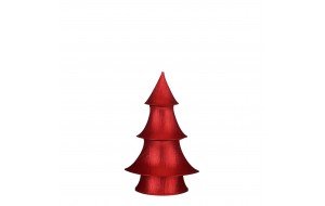 Χριστουγεννιάτικο διακοσμητικό αναδιπλούμενο δέντρο από πολυεστέρα σε κόκκινο χρώμα 53x86 εκ