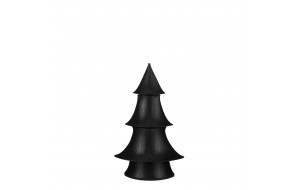 Χριστουγεννιάτικο διακοσμητικό αναδιπλούμενο δέντρο από πολυεστέρα σε μαύρο χρώμα 53x86 εκ