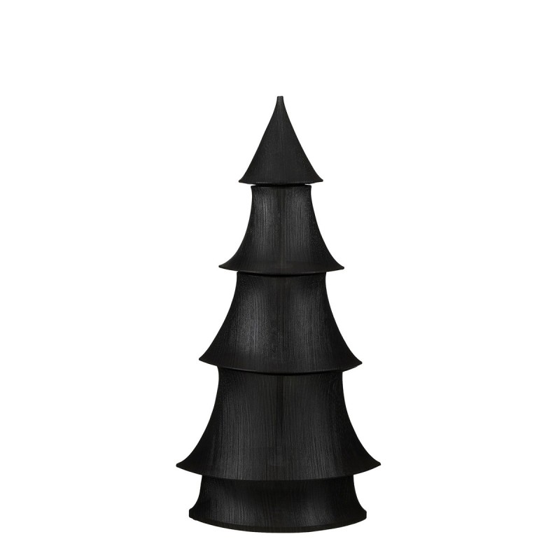Χριστουγεννιάτικο διακοσμητικό αναδιπλούμενο δέντρο από πολυεστέρα σε μαύρο χρώμα 61x123 εκ