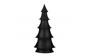 Χριστουγεννιάτικο διακοσμητικό αναδιπλούμενο δέντρο από πολυεστέρα σε μαύρο χρώμα 72x156 εκ