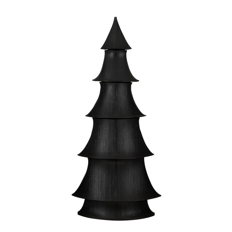 Χριστουγεννιάτικο διακοσμητικό αναδιπλούμενο δέντρο από πολυεστέρα σε μαύρο χρώμα 72x156 εκ