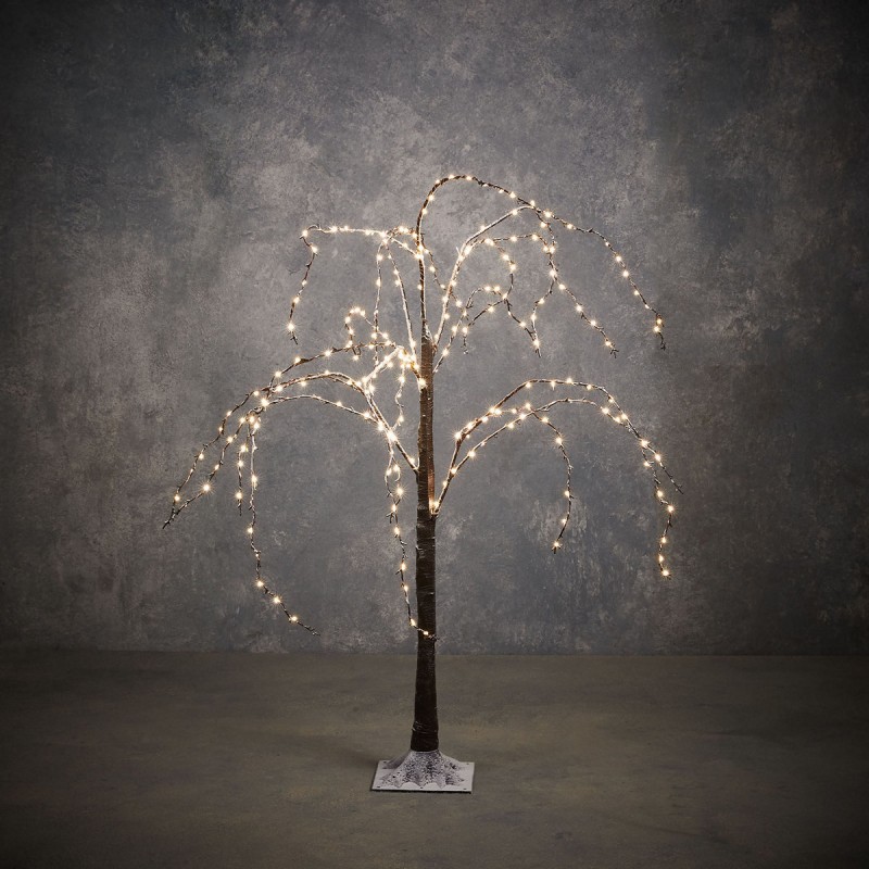 Χριστουγεννιάτικο διακοσμητικό δέντρο PVC με ενσωματωμένα 240 LED IP44 σε θερμό λευκό φως και ύψος 120 εκ