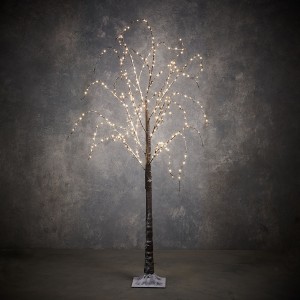 Χριστουγεννιάτικο διακοσμητικό δέντρο PVC με ενσωματωμένα 320 LED IP44 σε θερμό λευκό φως και ύψος 150 εκ
