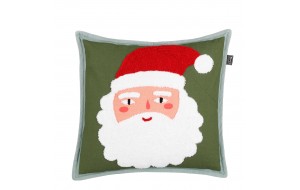 Χριστουγεννιάτικο διακοσμητικό μαξιλάρι με Άγιο Βασίλη σε πράσινο χρώμα 45x10x45 εκ