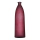 Vetro γυάλινο διακοσμητικό επιδαπέδιο βάζο με σχήμα μπουκαλιού σε ροζ ματ απόχρωση 22x81 εκ