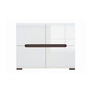 New York ντουλάπι αποθήκευσης από MDF σε λευκό χρώμα με τέσσερα ντουλάπια 105x41x84 εκ