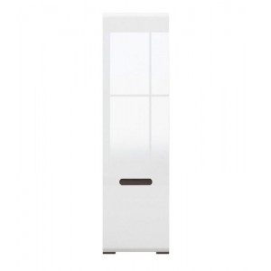 New York μονόφυλλη ντουλάπα από MDF σε λευκό χρώμα 60x41x210 εκ