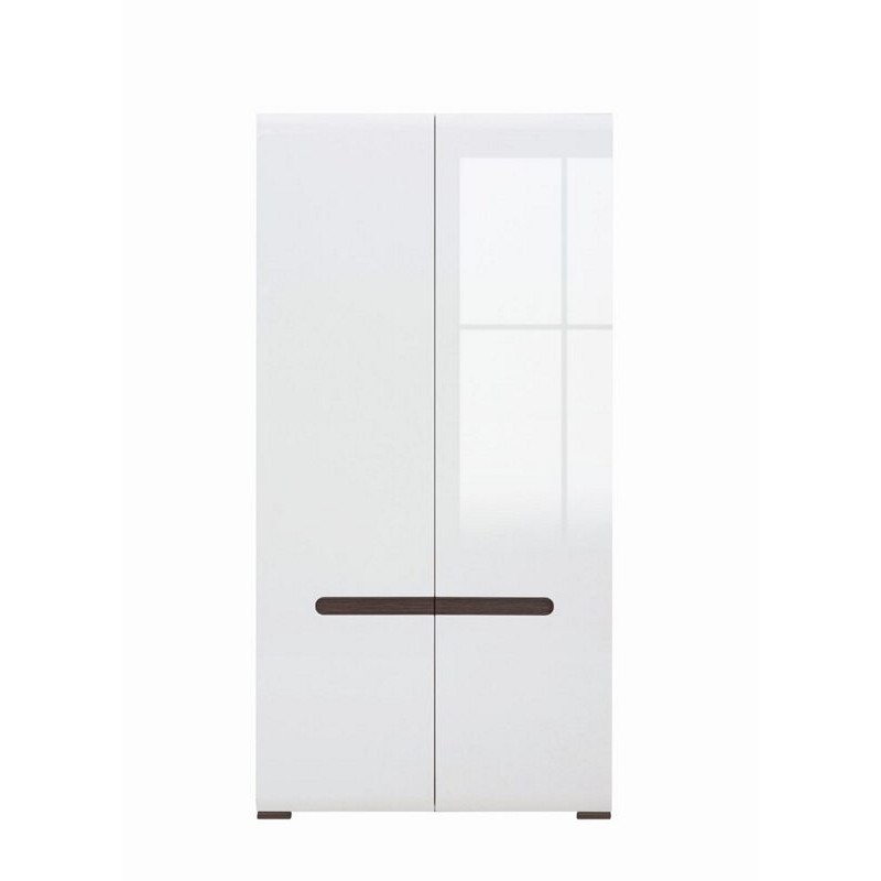 New York δίφυλλη ντουλάπα από MDF σε λευκό χρώμα 105x60x210 εκ