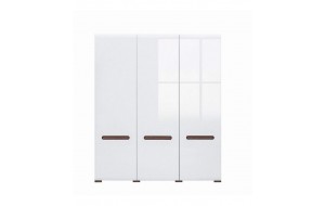 New York τρίφυλλη ντουλάπα από MDF σε λευκό χρώμα 180x60x210 εκ