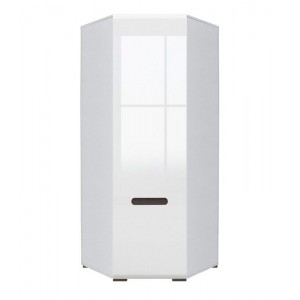 New York γωνιακή ντουλάπα από MDF σε λευκό χρώμα 84,5x84,5x210 εκ