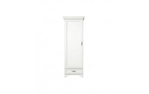 Paris μονόφυλλη ντουλάπα από MDF σε λευκό χρώμα με συρτάρι 69,5x44x210 εκ