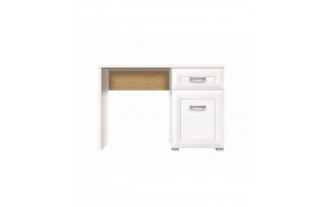 Milano μπουντουάρ από MDF σε λευκό χρώμα με ένα συρτάρι και ένα ντουλάπι 110x42x75,5 εκ