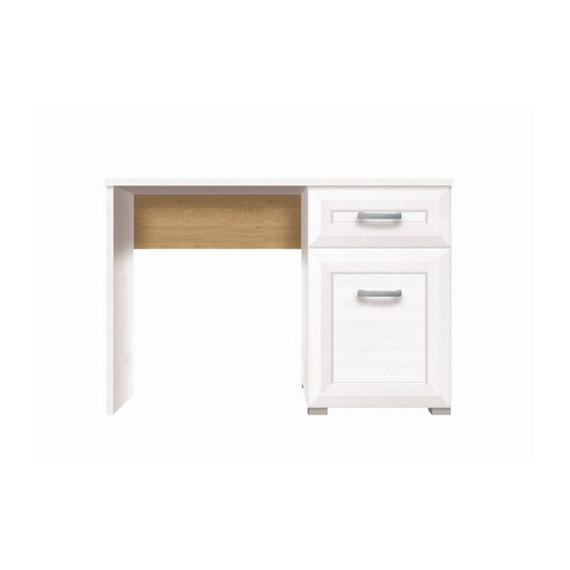 Milano μπουντουάρ από MDF σε λευκό χρώμα με ένα συρτάρι και ένα ντουλάπι 110x42x75,5 εκ