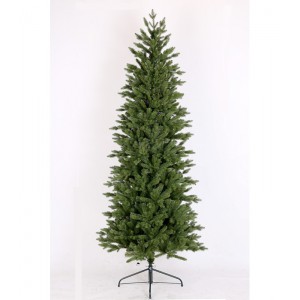 Χριστουγεννιάτικο πράσινο  δέντρο slim με μεικτό φύλλωμα και ύψος 210 εκ