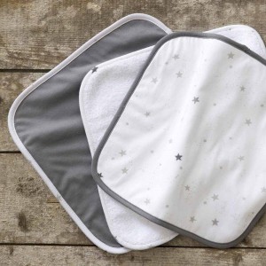 Astral Gray πετσέτες βρεφικές σετ των τριών 30x30 εκ