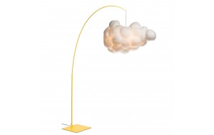 Cloud επιδαπέδιο φωτιστικό σε σχήμα σύννεφου από μετάξι και PCV με μεταλλικό σκελετό σε χρυσό χρώμα 105x190 εκ