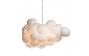 Cloud φωτιστικό οροφής από PVC και μετάξι με σχήμα σύννεφο σε λευκό χρώμα 60 εκ