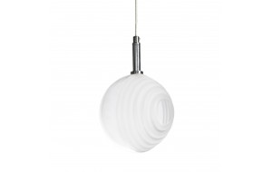 Stalo γυάλινο μονόφωτο φωτιστικό οροφής με σχήμα μπάλας σε λευκό χρώμα και επιλογή διάστασης 