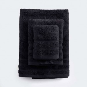 Lagoon πετσέτα βαμβακερή μαύρη χεριών 40x60 εκ