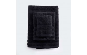 Lagoon πετσέτα βαμβακερή μαύρη προσώπου 50x90 εκ