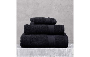 Illusion πετσέτα βαμβακερή χεριών σε μαύρο χρώμα 30x50 εκ