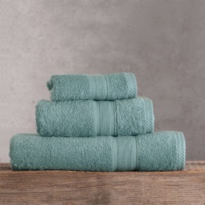 Illusion βαμβακερή πετσέτα χεριών σε γκριζοπράσινο χρώμα 30x50 εκ
