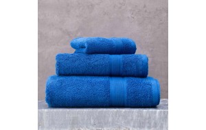 Illusion πετσέτα βαμβακερή προσώπου σε μπλε χρώμα 50x90 εκ