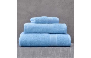 Illusion πετσέτα βαμβακερή προσώπου σε γαλάζιο χρώμα 50x90 εκ