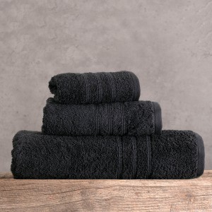 Aria πετσέτα μαύρη προσώπου 50x90 εκ