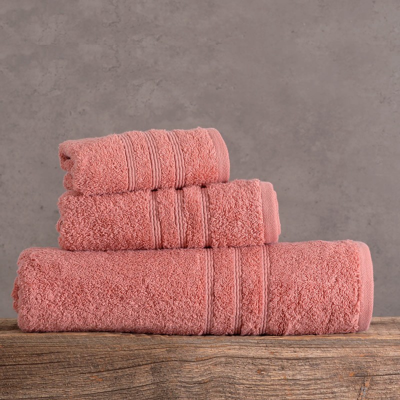 Aria πετσέτα ροδακινί προσώπου 50x90 εκ