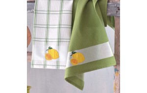 Juicy σετ πετσέτες κουζίνας δύο τεμαχίων πικέ σε πράσινο λευκό 45x70 εκ