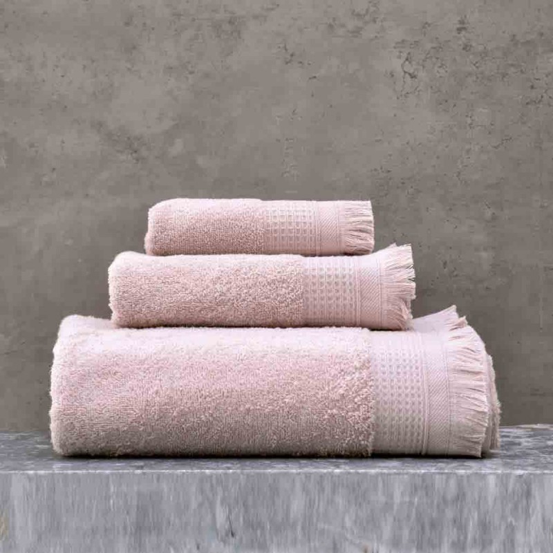 Tanny σετ πετσέτες τριών τεμαχίων σε nude χρώμα 30x50 / 50x90 / 70x140 εκ