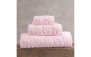 Imani πετσέτα βαμβακερή πενιέ ροζ μπάνιου 70x140 εκ