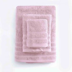 Lagoon πετσέτα βαμβακερή ροζ της πούδρας μπάνιου 70x140 εκ
