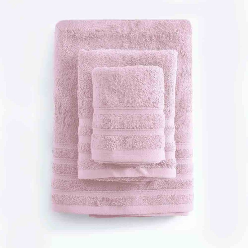 Lagoon πετσέτα βαμβακερή ροζ της πούδρας μπάνιου 70x140 εκ