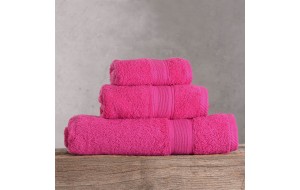 Illusion βαμβακερή πετσέτα μπάνιου σε φούξια χρώμα 70x140 εκ